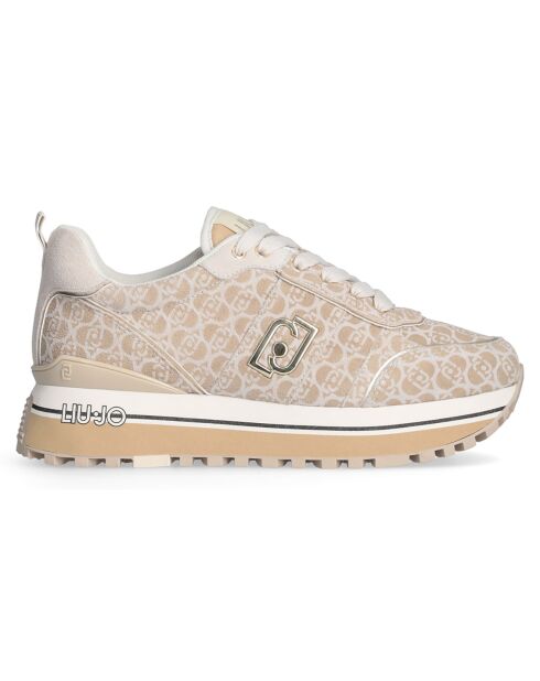 Baskets en Cuir Maxi sable