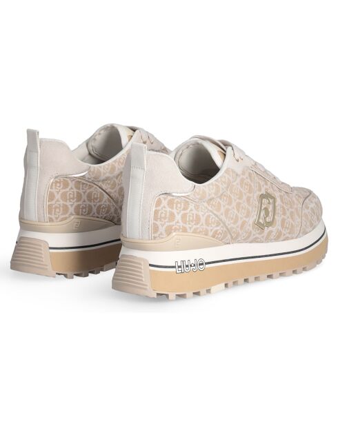 Baskets en Cuir Maxi sable