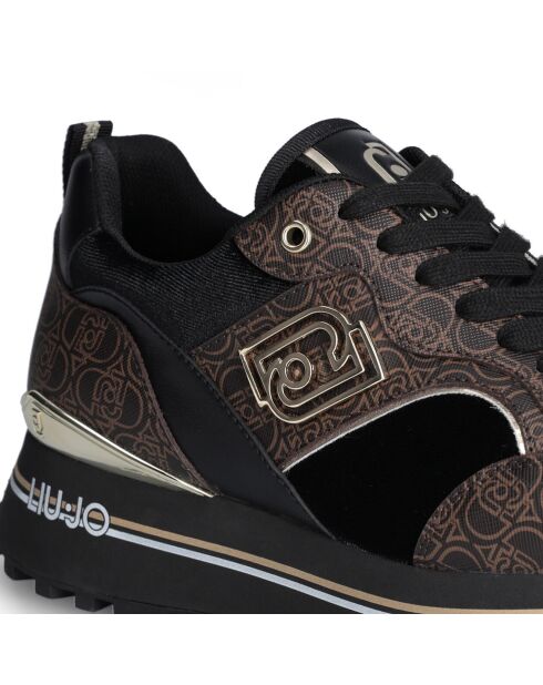 Baskets Maxi marron/noir