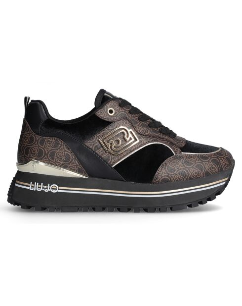Baskets Maxi marron/noir