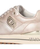 Baskets en Cuir Maxi taupe