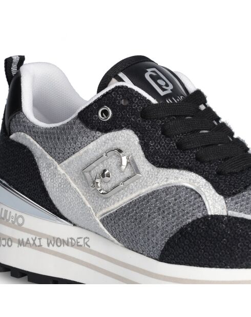 Baskets Maxi argenté/noir