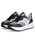 Baskets Maxi argenté/noir