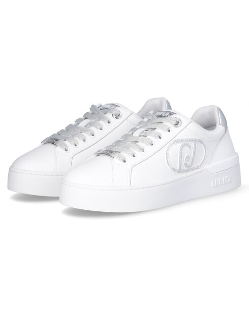 Baskets en Cuir Silvia blanches