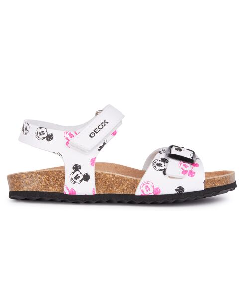 Adriel wit/zwarte sandalen