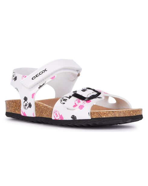 Adriel wit/zwarte sandalen