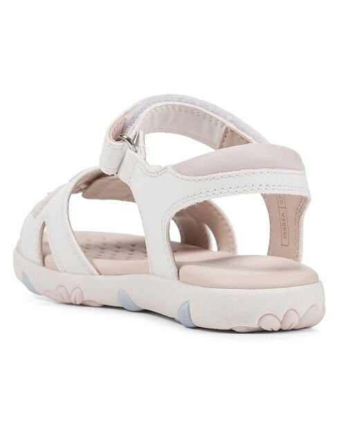 Weiße/hellrosa Sandalen von Haiti