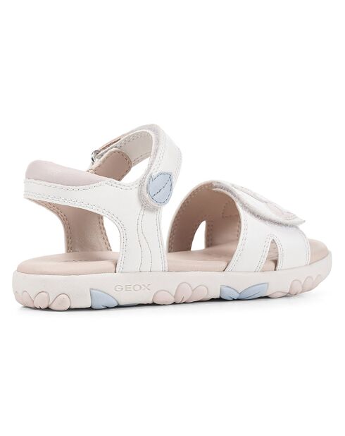 Weiße/hellrosa Sandalen von Haiti