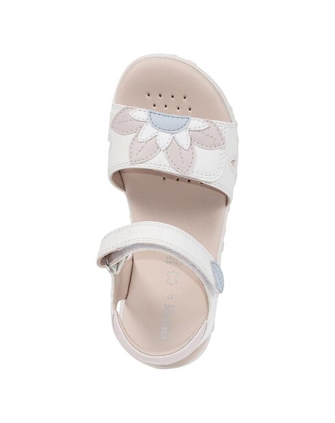 Weiße/hellrosa Sandalen von Haiti