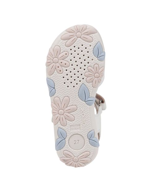 Weiße/hellrosa Sandalen von Haiti