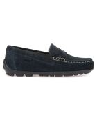 Mocassins en Velours de Cuir New bleu marine