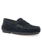 Mocassins en Velours de Cuir New bleu marine