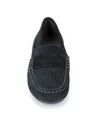 Mocassins en Velours de Cuir New bleu marine