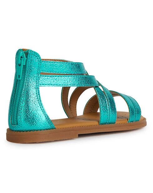 Dunkle smaragdgrüne Karly Sandalen