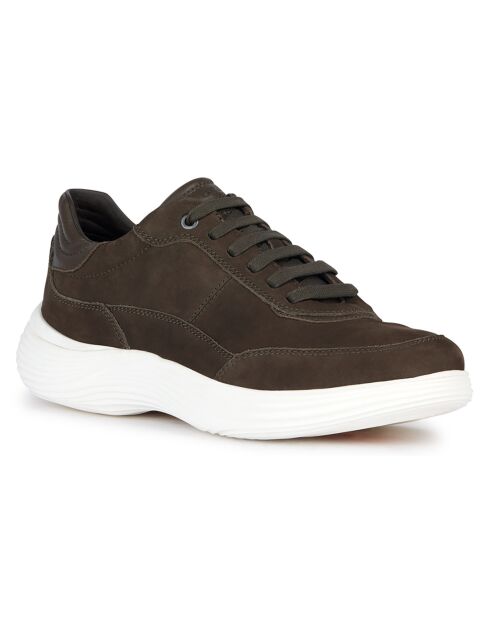Baskets en Cuir Fluctis militaire