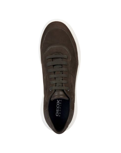 Baskets en Cuir Fluctis militaire