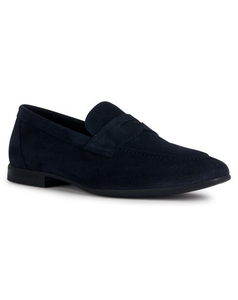 Mocassins en Velours de Cuir Sapienza bleu marine