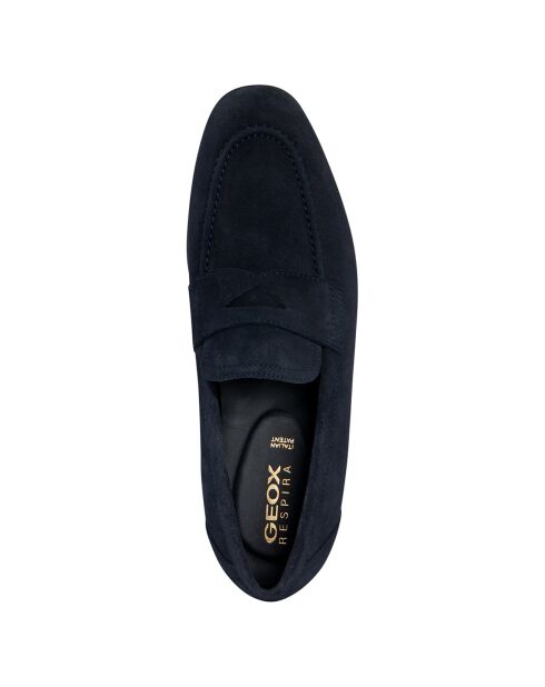Mocassins en Velours de Cuir Sapienza bleu marine