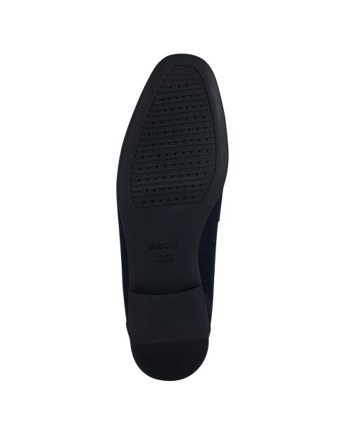 Mocassins en Velours de Cuir Sapienza bleu marine
