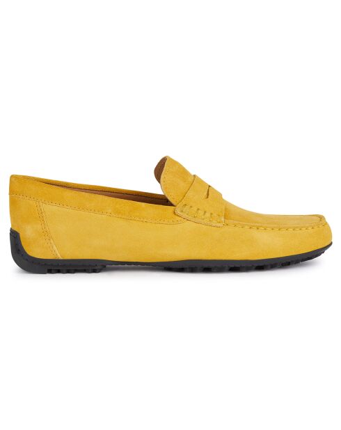 Mocassins en Velours de Cuir Kosmopolis jaune