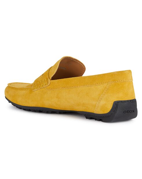 Mocassins en Velours de Cuir Kosmopolis jaune