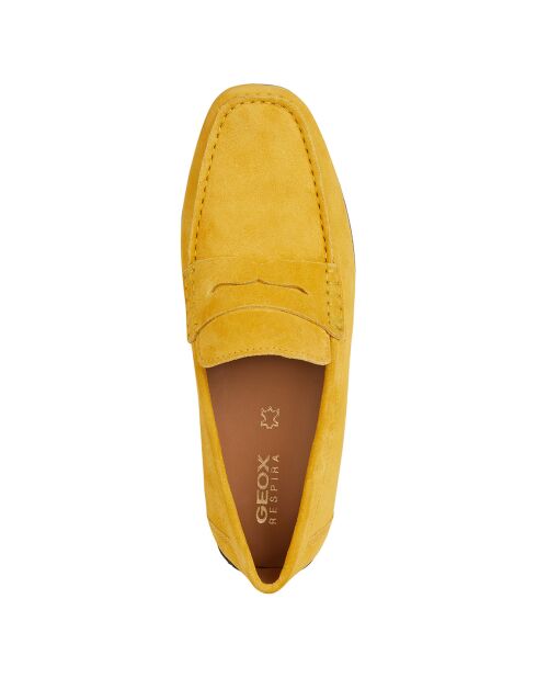 Mocassins en Velours de Cuir Kosmopolis jaune
