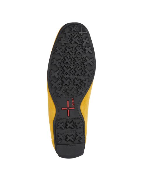 Mocassins en Velours de Cuir Kosmopolis jaune