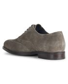 Richelieus en Velours de Cuir Hampstead gris colombe