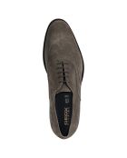 Richelieus en Velours de Cuir Hampstead gris colombe