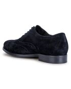 Richelieus en Velours de Cuir Hampstead bleu marine