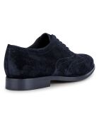 Richelieus en Velours de Cuir Hampstead bleu marine