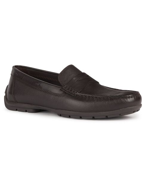 Mocassins en Cuir Moner café