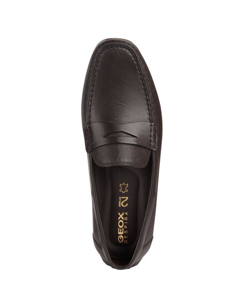 Mocassins en Cuir Moner café