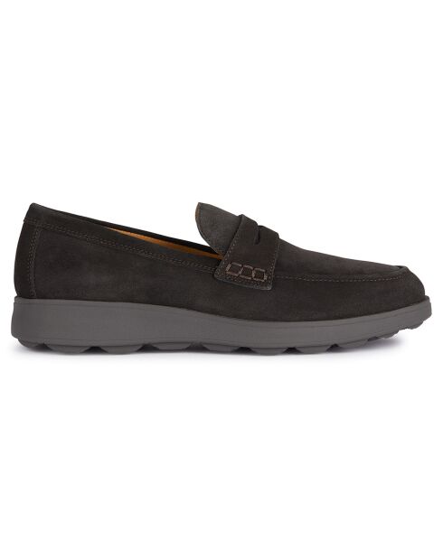 Mocassins en Velours de Cuir Spherica café foncé