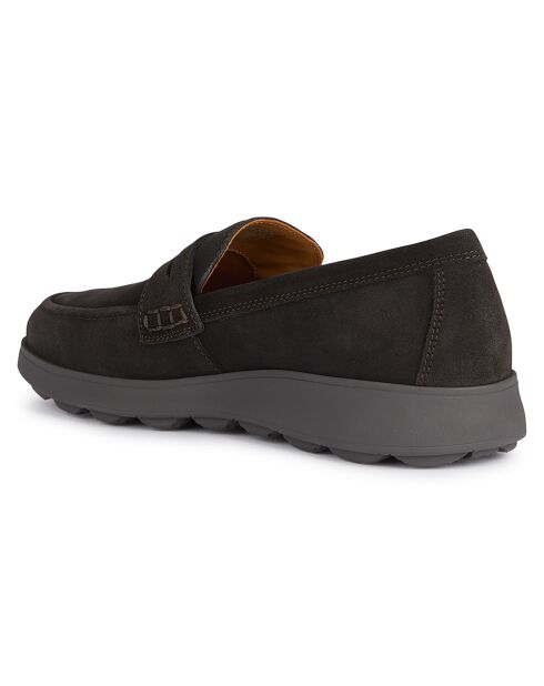 Mocassins en Velours de Cuir Spherica café foncé
