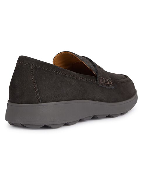 Mocassins en Velours de Cuir Spherica café foncé