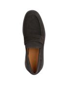 Mocassins en Velours de Cuir Spherica café foncé
