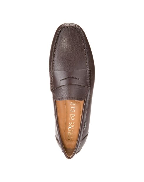 Mocassins en Cuir Moner chocolat