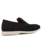 Mocassins en Velours de Cuir Venzone bleu marine