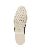 Mocassins en Velours de Cuir Venzone bleu marine