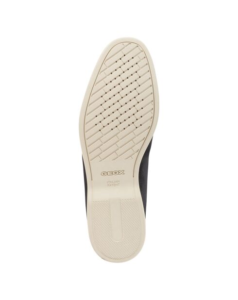 Mocassins en Velours de Cuir Venzone bleu marine