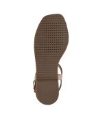 Sandales en Cuir Sozy doré/argenté