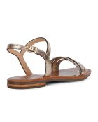 Sandales en Cuir Sozy doré/argenté