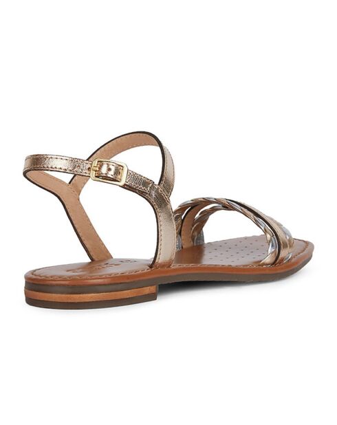 Sandales en Cuir Sozy doré/argenté
