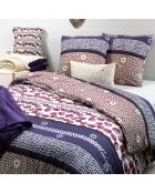Parure Housse de Couette imprimé Jaita - Finition pression rose