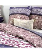 Parure Housse de Couette imprimé Jaita - Finition pression rose