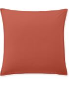 Taie D'oreiller 100% Percale de Coton terre de sienne