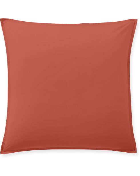 Taie D'oreiller 100% Percale de Coton terre de sienne