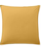 Taie D'oreiller 100% Percale de Coton jaune moutarde