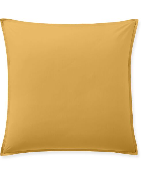 Taie D'oreiller 100% Percale de Coton jaune moutarde